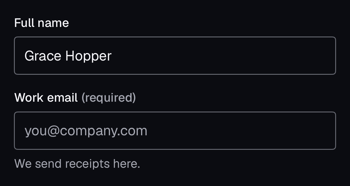 Input on iOS, dark mode